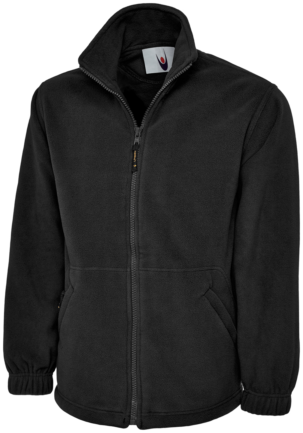 Heavyweight Full Zip Fleece Jacket | Black