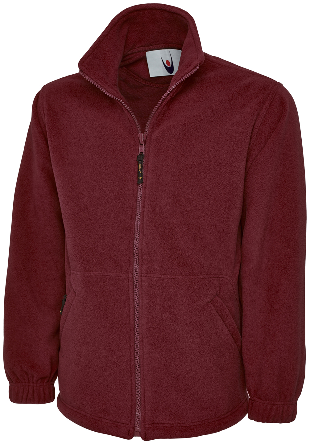 Heavyweight Full Zip Fleece Jacket | Maroon