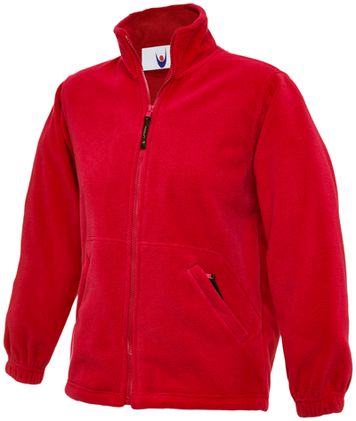 Childrens Classic Full Zip Fleece Jacket | Red