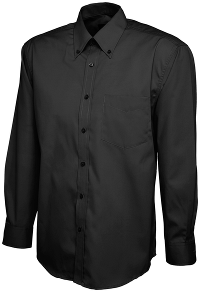 Mens Pinpoint Oxford Full Sleeve Shirt | Black