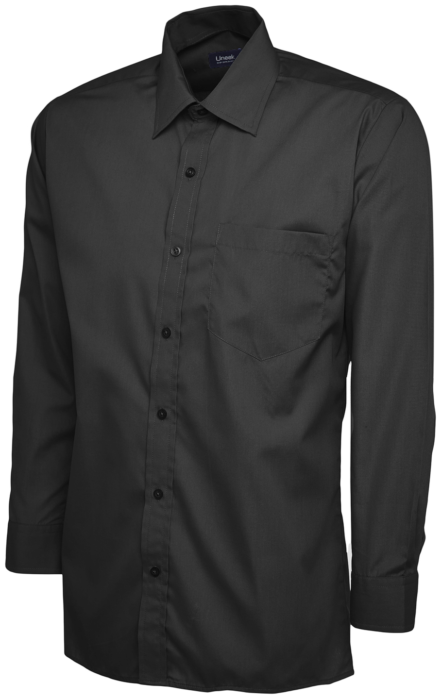 Mens Poplin Full Sleeve Shirt | Black