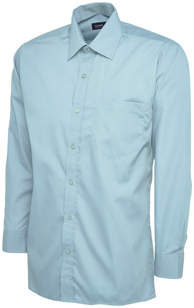 Mens Poplin Full Sleeve Shirt | Light Blue