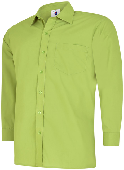 Mens Poplin Full Sleeve Shirt | Lime