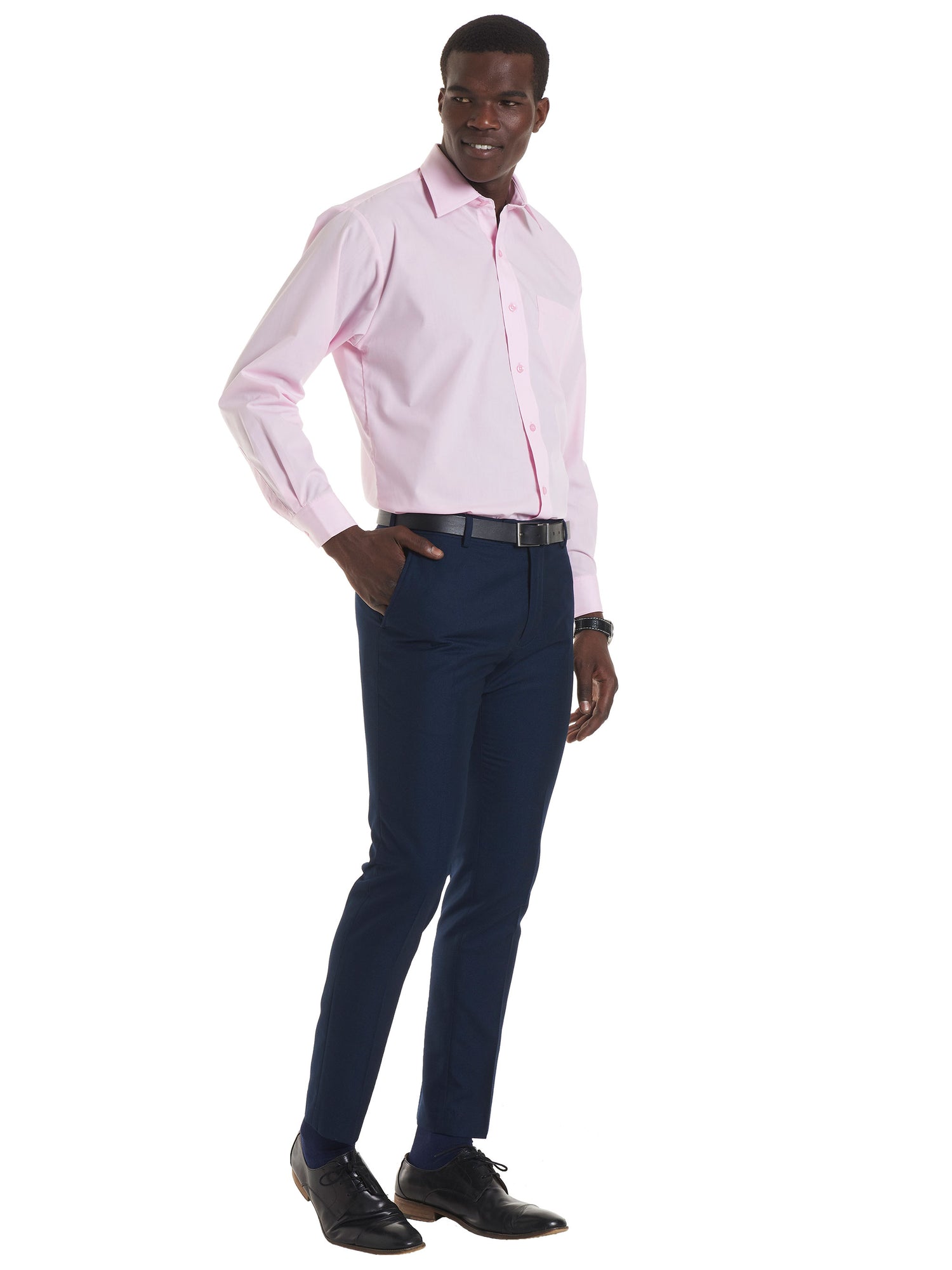 Mens Poplin Full Sleeve Shirt | Black