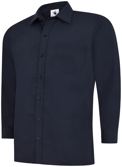Mens Poplin Full Sleeve Shirt | Navy
