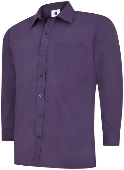 Mens Poplin Full Sleeve Shirt | Purple