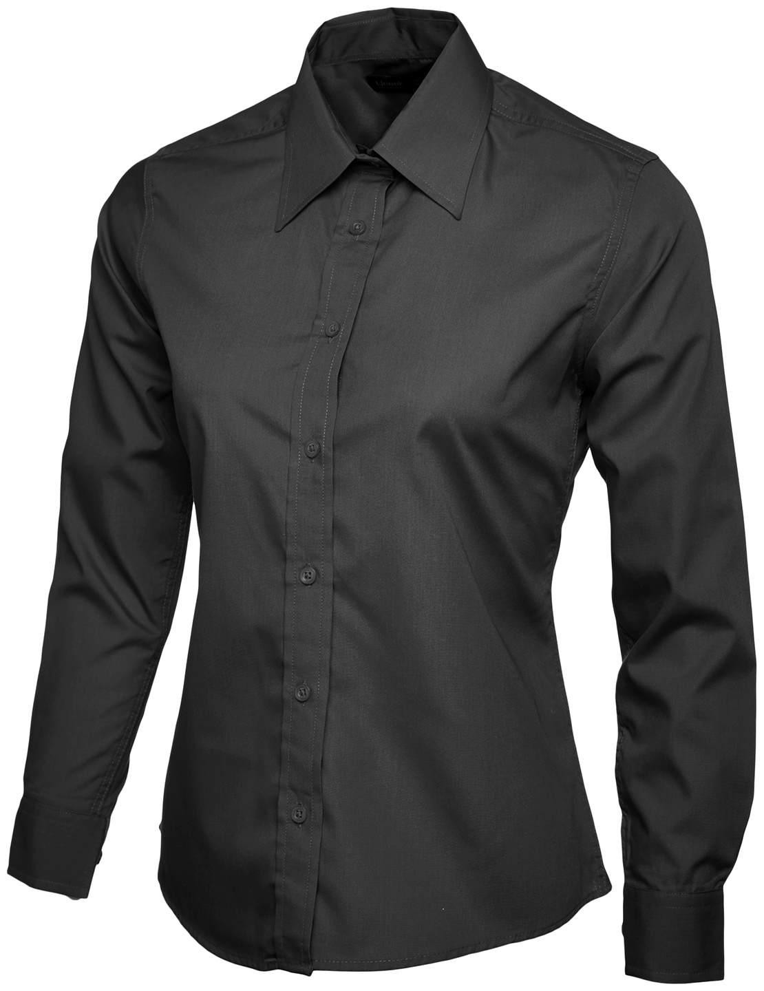 Ladies Poplin Full Sleeve Shirt | Black