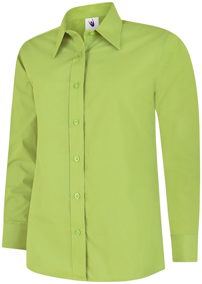 Ladies Poplin Full Sleeve Shirt | Lime