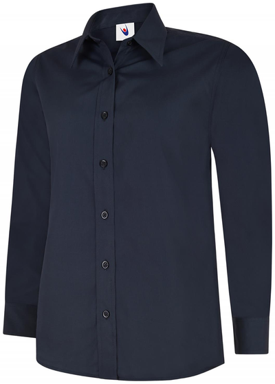 Ladies Poplin Full Sleeve Shirt | Navy