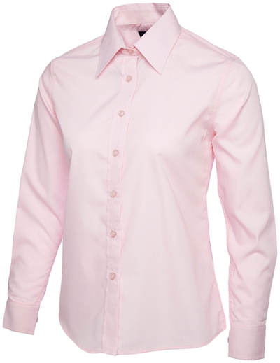 Ladies Poplin Full Sleeve Shirt | Pink