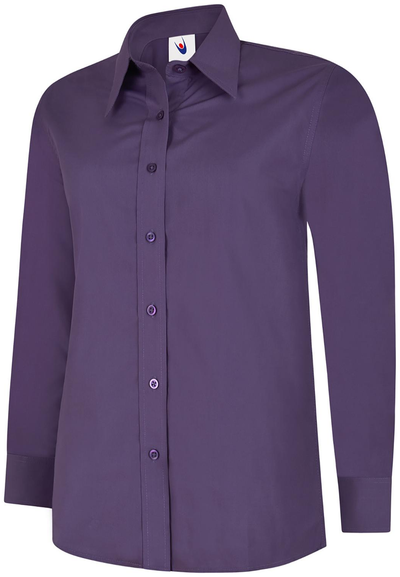Ladies Poplin Full Sleeve Shirt | Purple