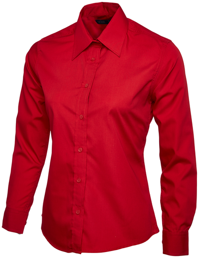 Ladies Poplin Full Sleeve Shirt | Red