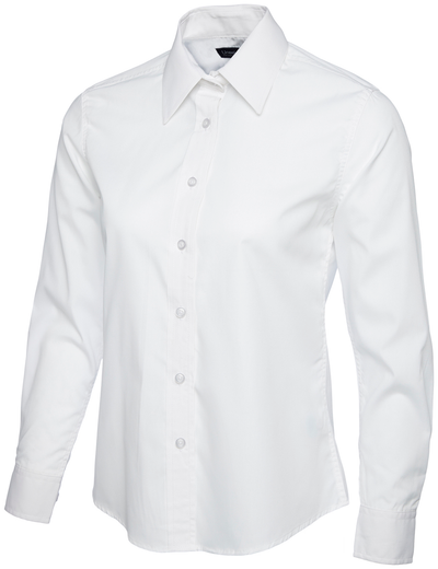 Ladies Poplin Full Sleeve Shirt | White