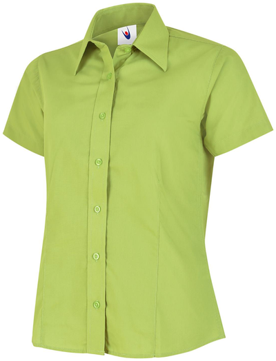 Ladies Poplin Half Sleeve Shirt | Lime
