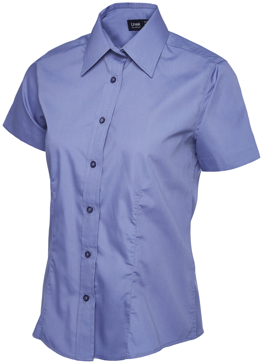 Ladies Poplin Half Sleeve Shirt | Mid Blue