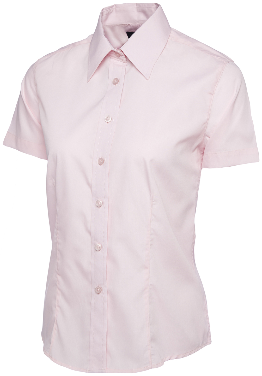 Ladies Poplin Half Sleeve Shirt | Pink