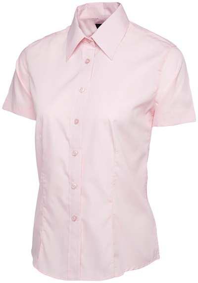 Ladies Poplin Half Sleeve Shirt | Pink