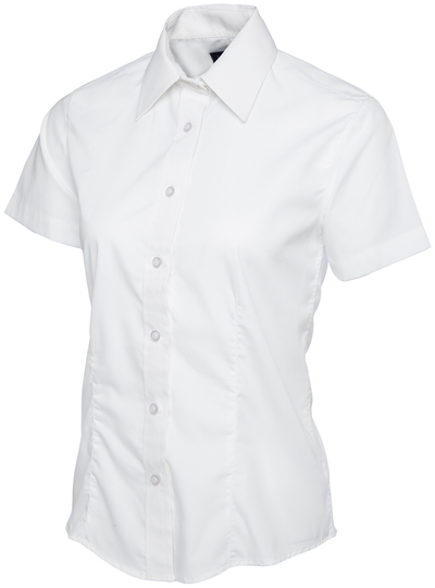 Ladies Poplin Half Sleeve Shirt | White