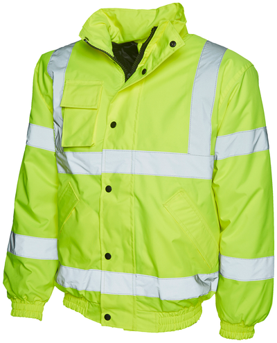 Hi Vis Bomber Jacket | Yellow