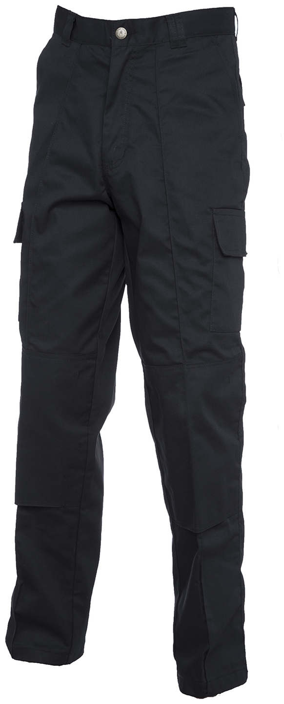 Cargo Trouser with Knee Pad Pockets Regular | Black