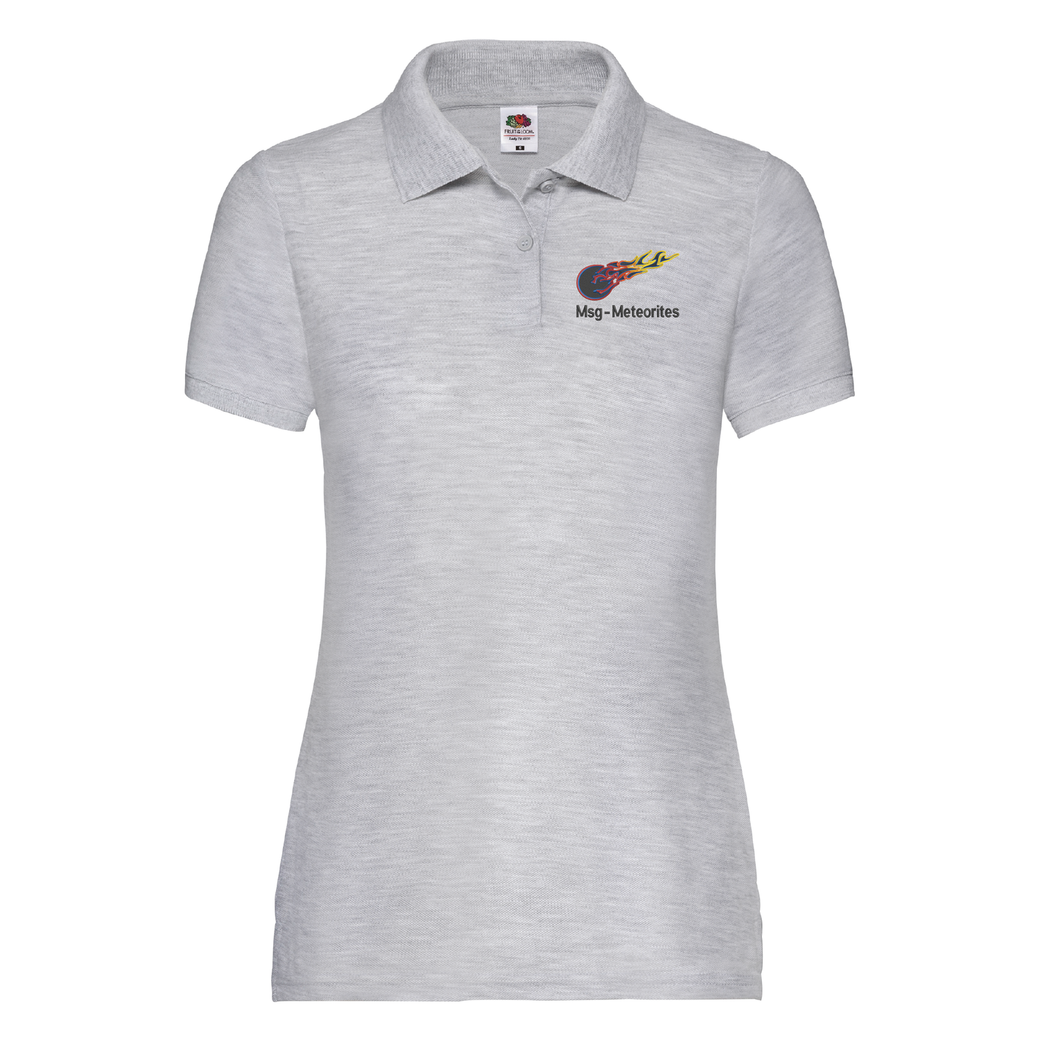 Msg-Meteorites | Womens 65/35 polo | Heather Grey