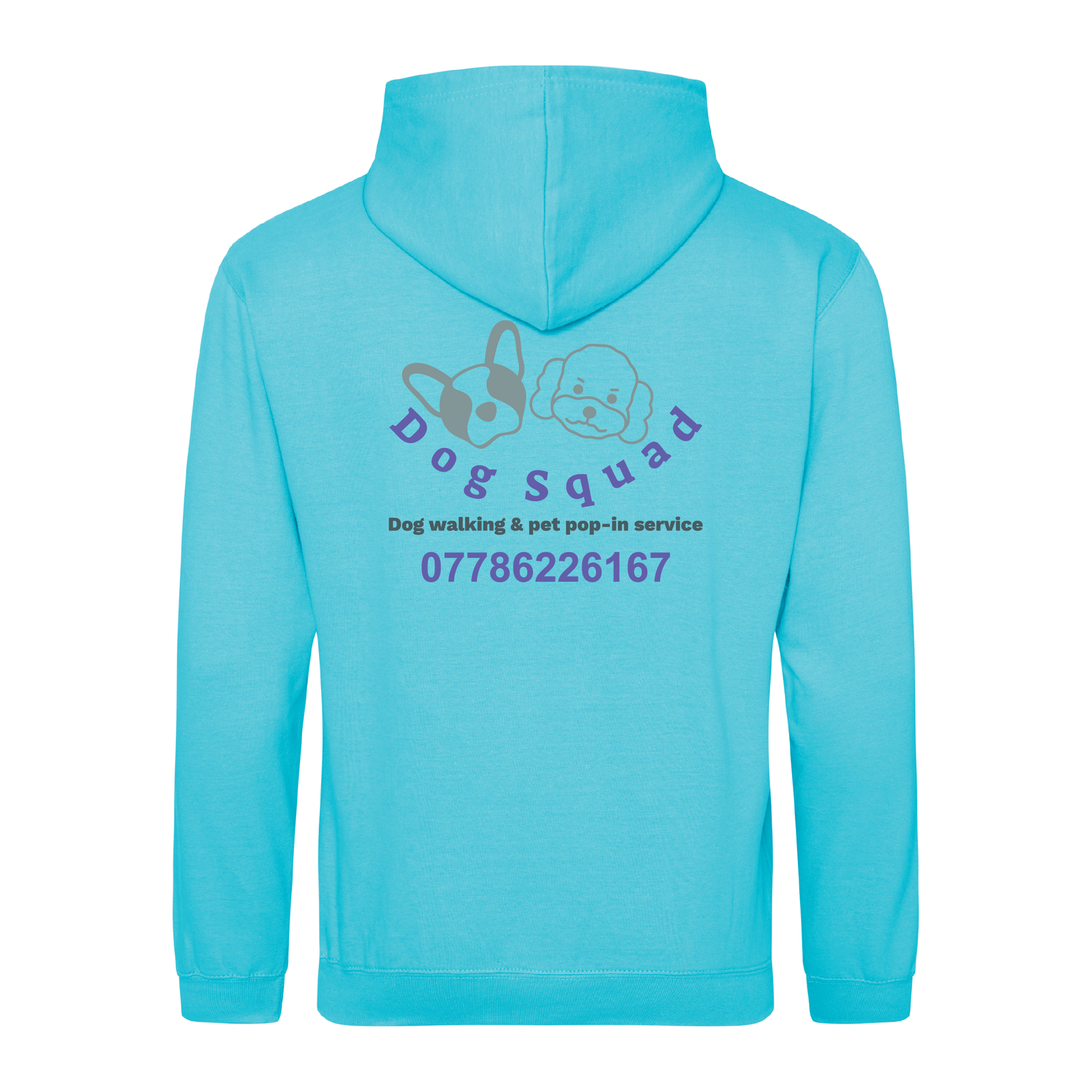 Dog Squad | College hoodie | Turquoise Surf