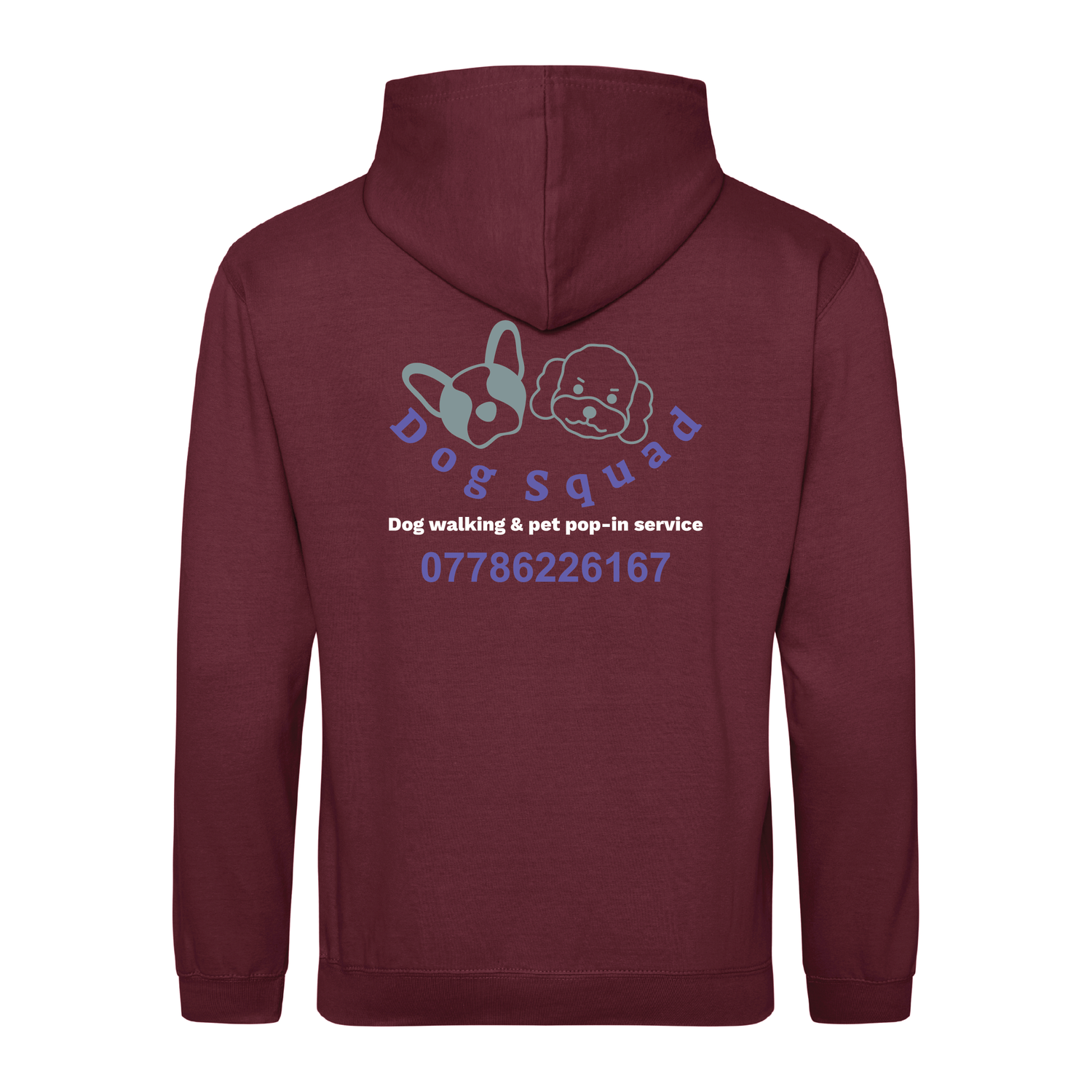 Dog Squad | College hoodie | Burgundy