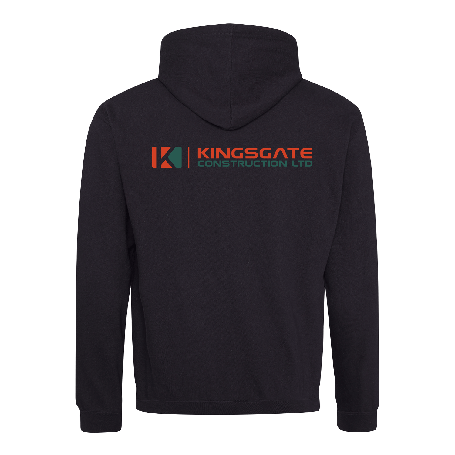 Kingsgate Construction - Varsity hoodie | Jet Black/Fire Red