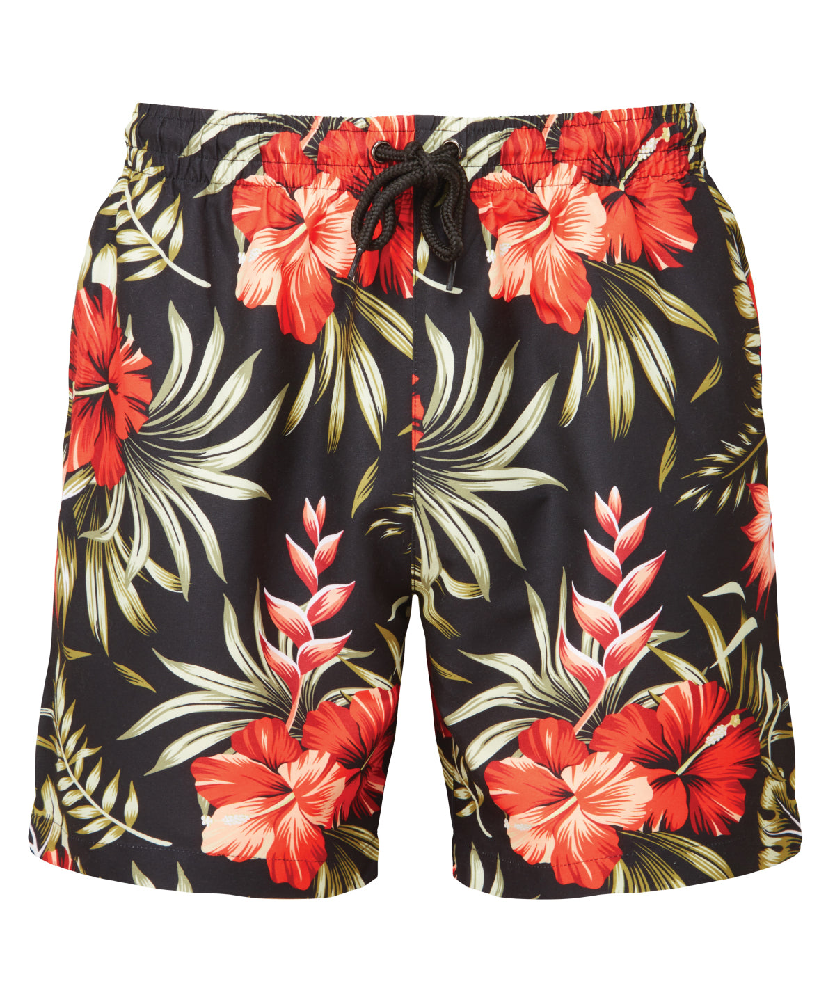 Mens swim shorts | black/red