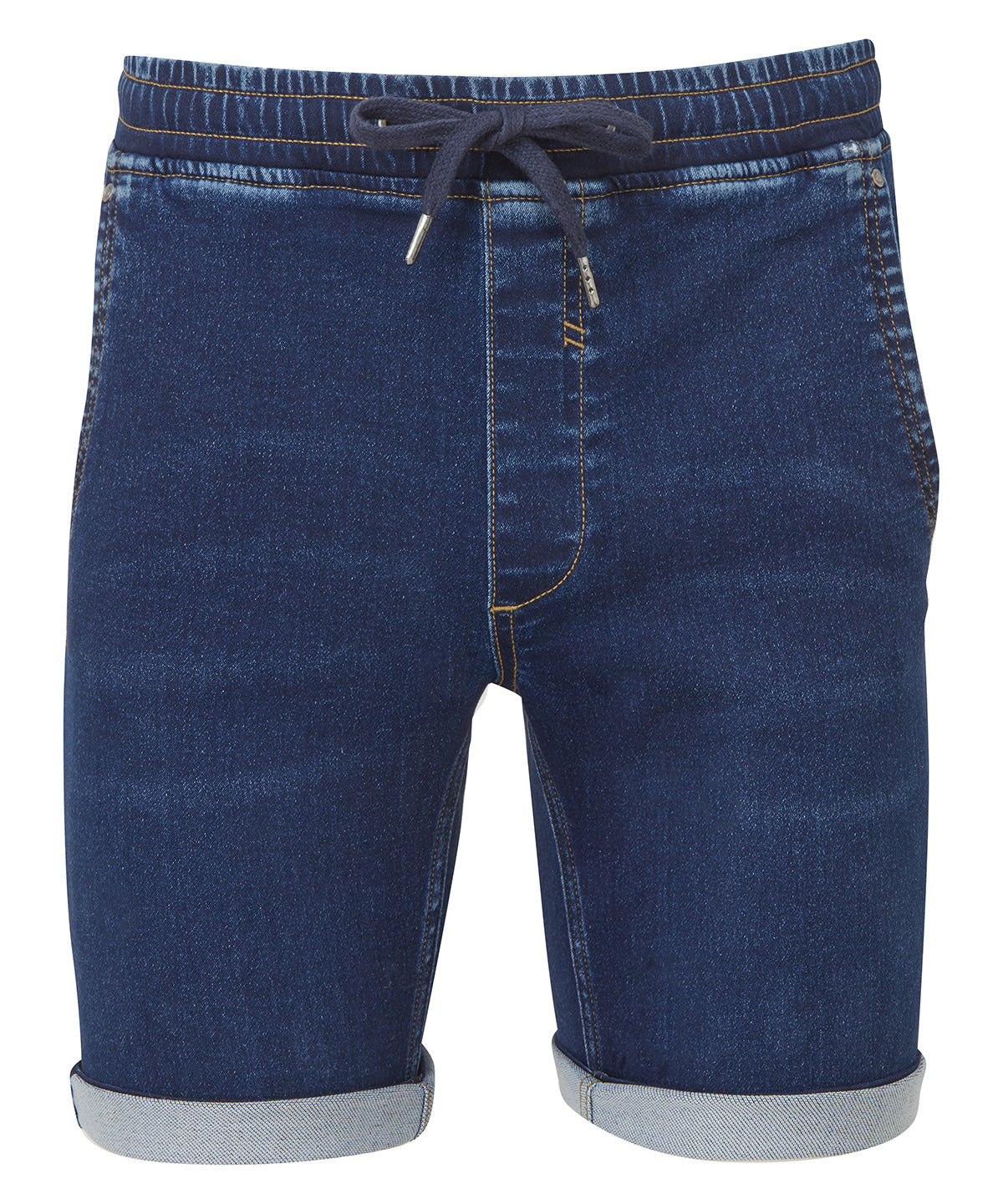 Mens denim drawstring shorts | blue