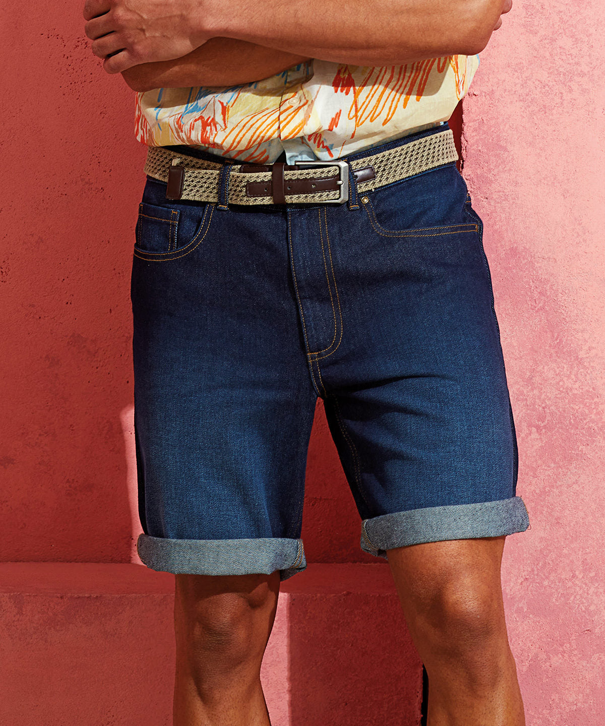 Mens denim shorts | indigo denim