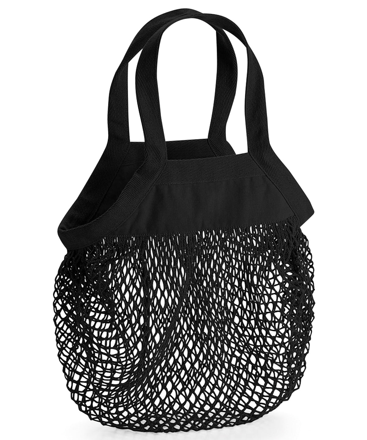 Organic cotton mini mesh grocery bag | Black
