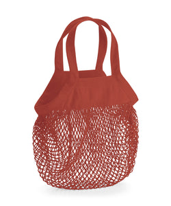Organic cotton mini mesh grocery bag | Black