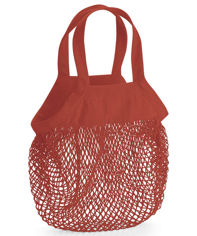 Organic cotton mini mesh grocery bag | Orange Rust