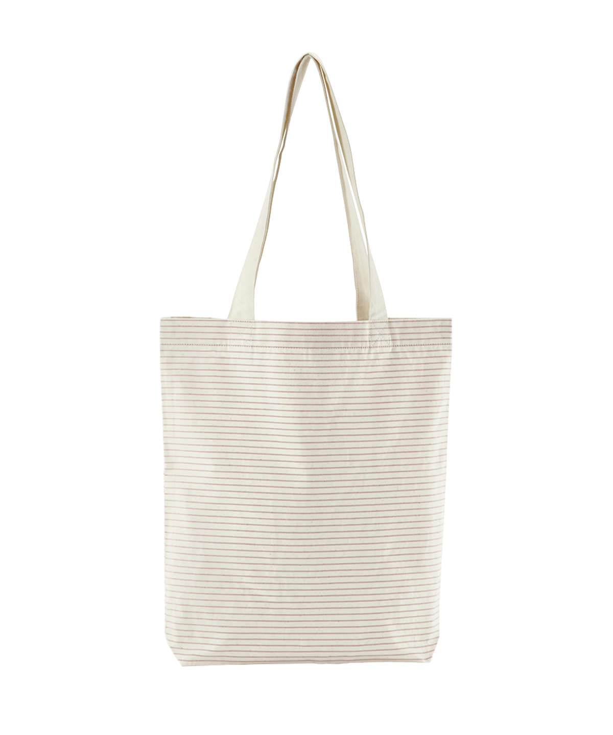Striped organic cotton tote | red/stripe
