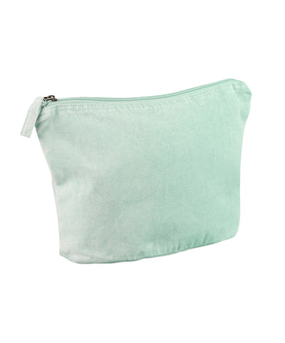 Garment-dyed accessory bag | vintage aqua