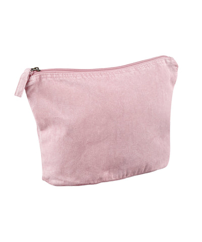 Garment-dyed accessory bag | vintage dusky pink