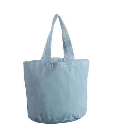 Garment-dyed shopper | vintage light blue