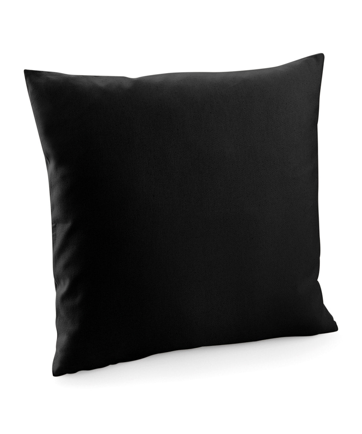 Fairtrade cotton canvas cushion cover | black