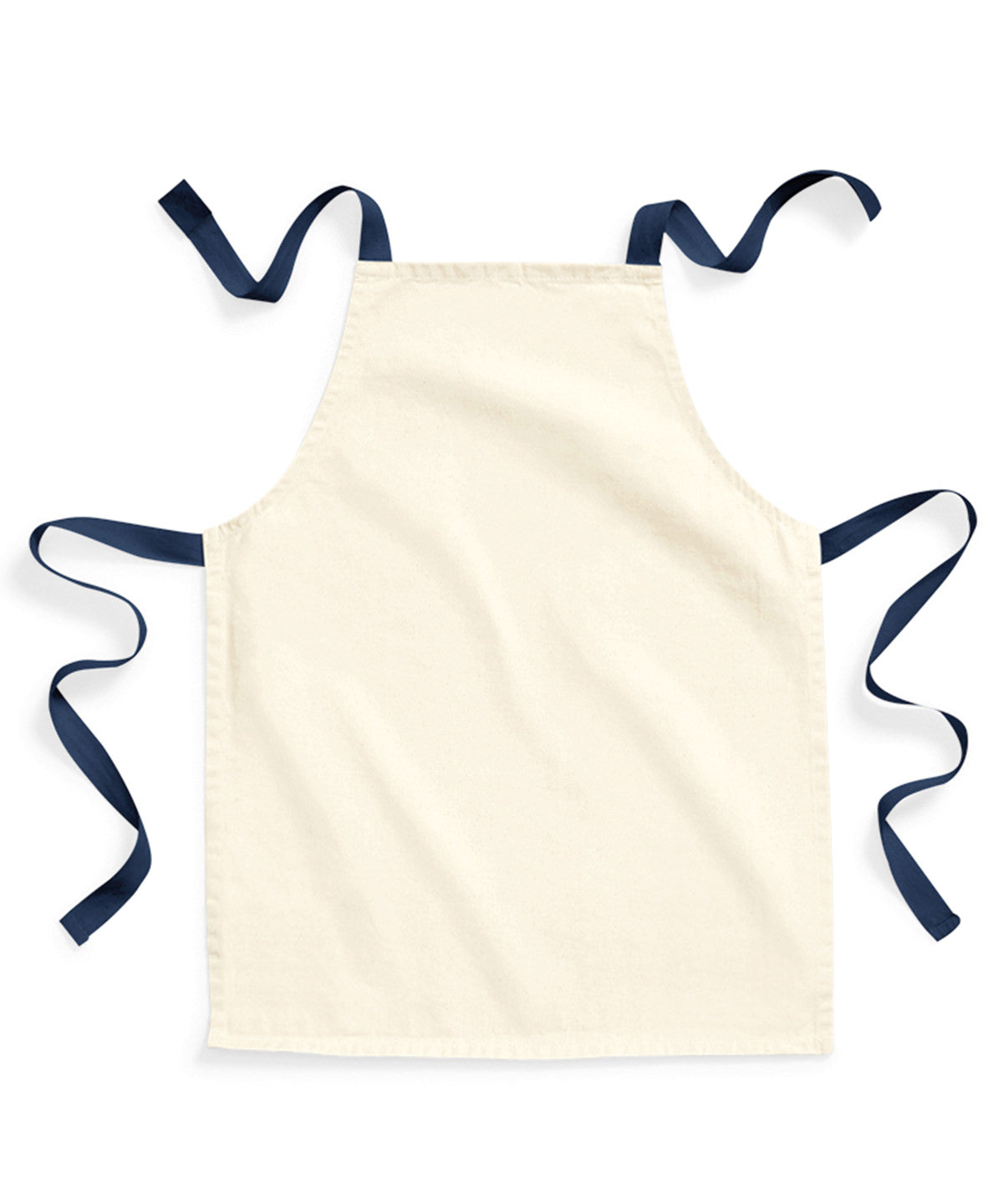 Fairtrade cotton junior craft apron | natural/french navy