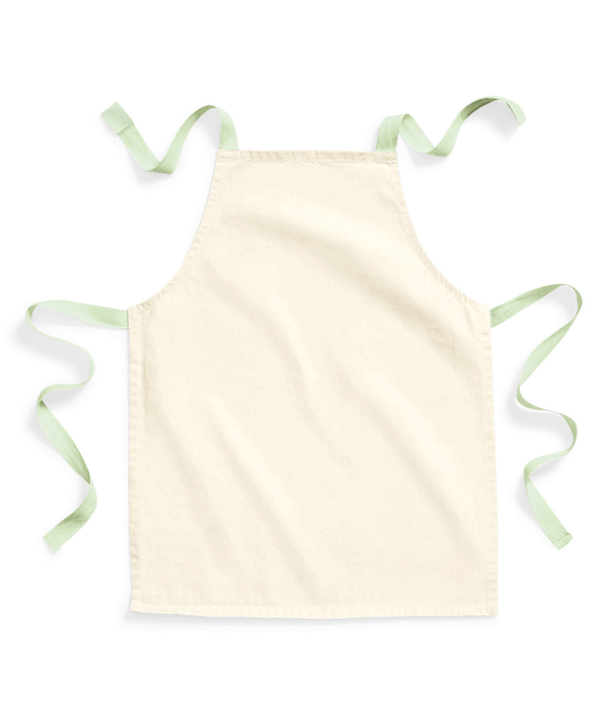 Fairtrade cotton junior craft apron | natural/pistachio