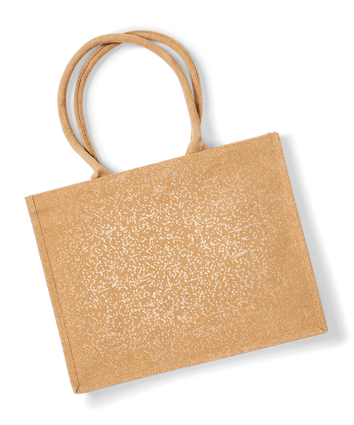 Shimmer jute shopper | natural gold