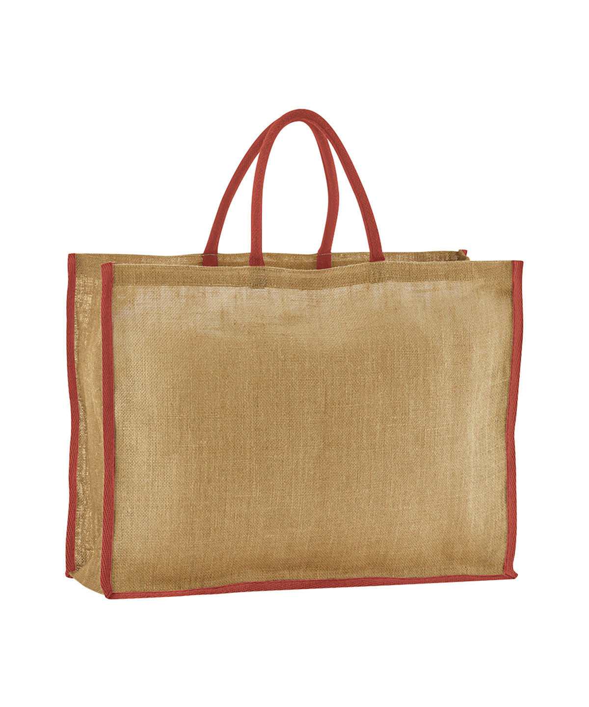 Natural starched jute market shopper | natural/orange rust