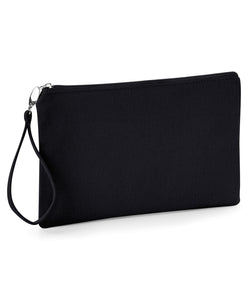 Canvas wristlet pouch | black/black
