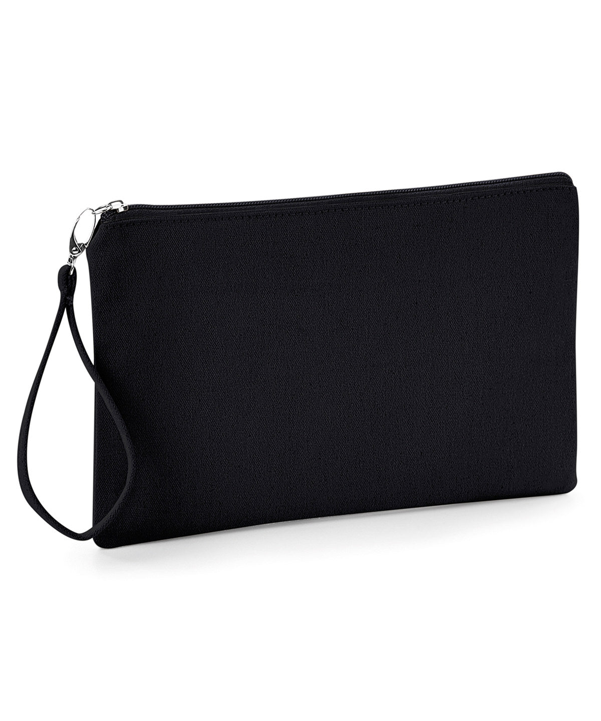 Canvas wristlet pouch | natural/light grey