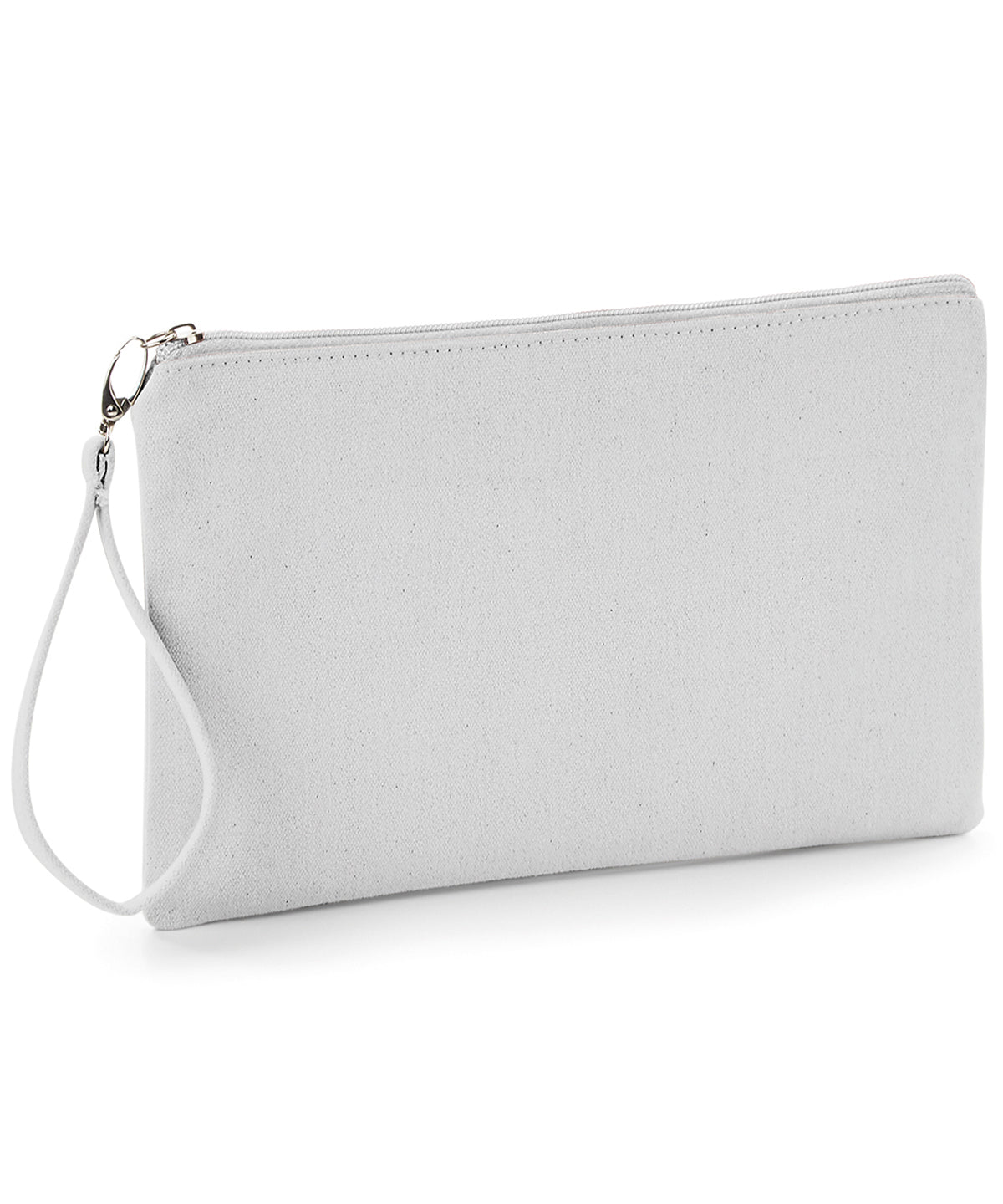 Canvas wristlet pouch | Light Grey/Light Grey