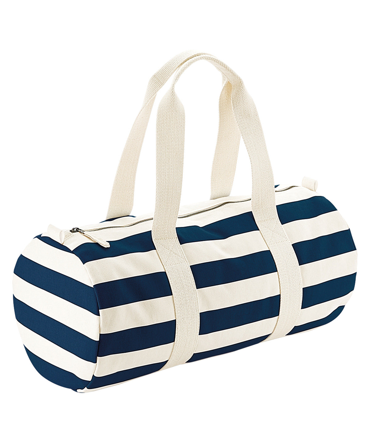 Nautical barrel bag | natural/pink