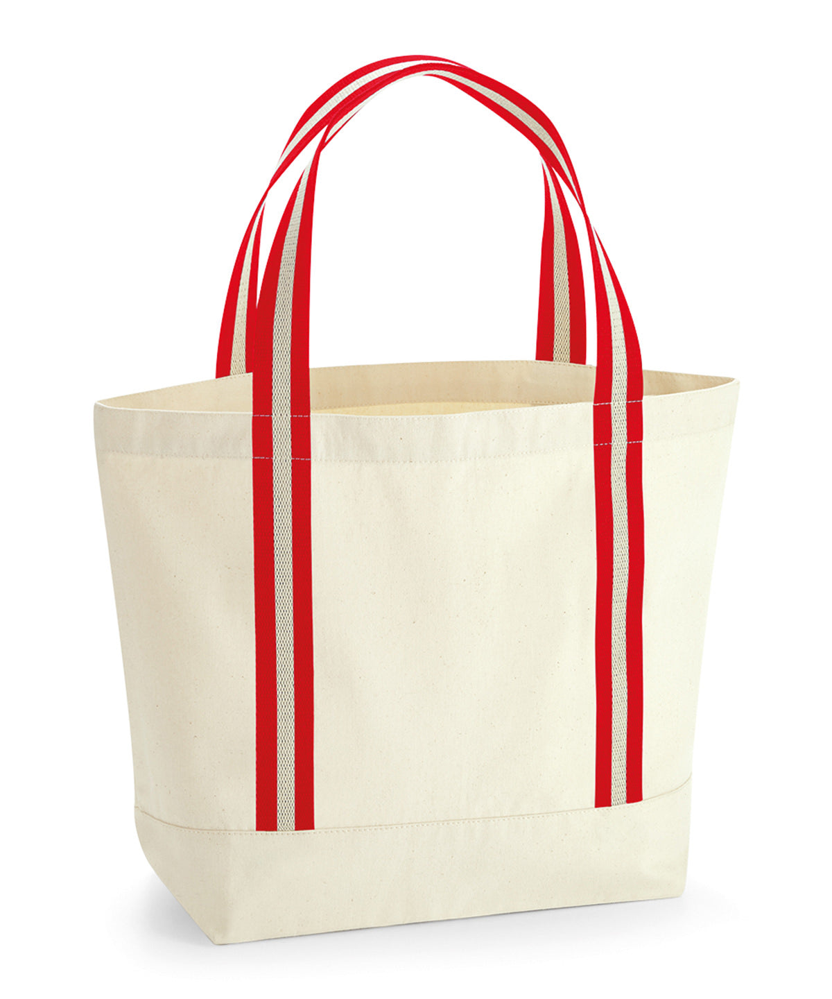 EarthAware® organic boat bag | Natural/Classic Red