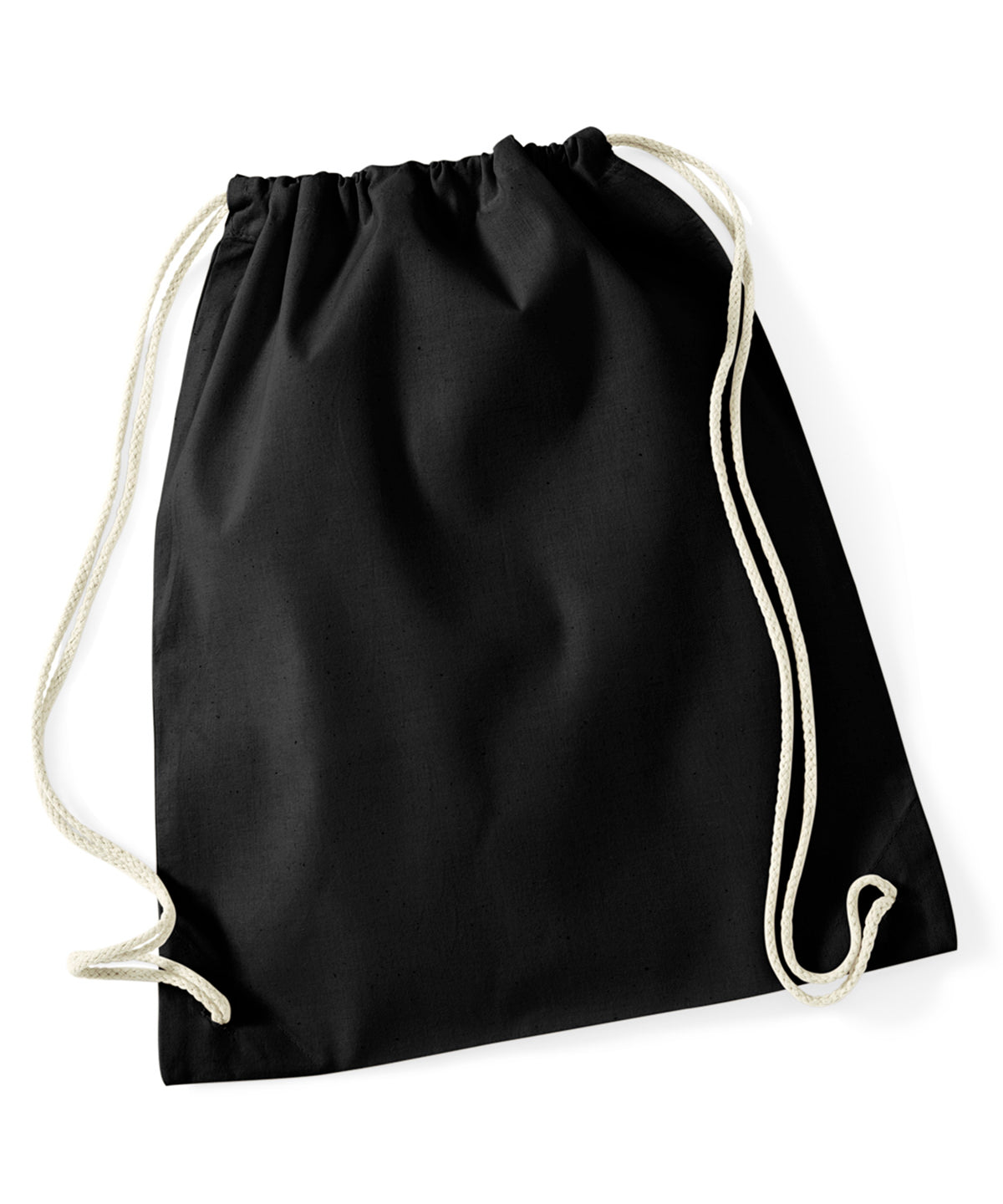 Recycled cotton gymsac | black