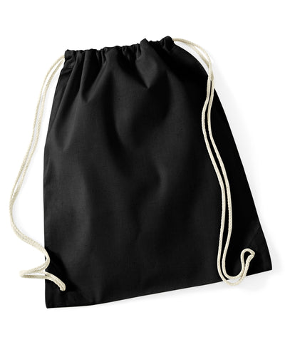 Recycled cotton gymsac | black